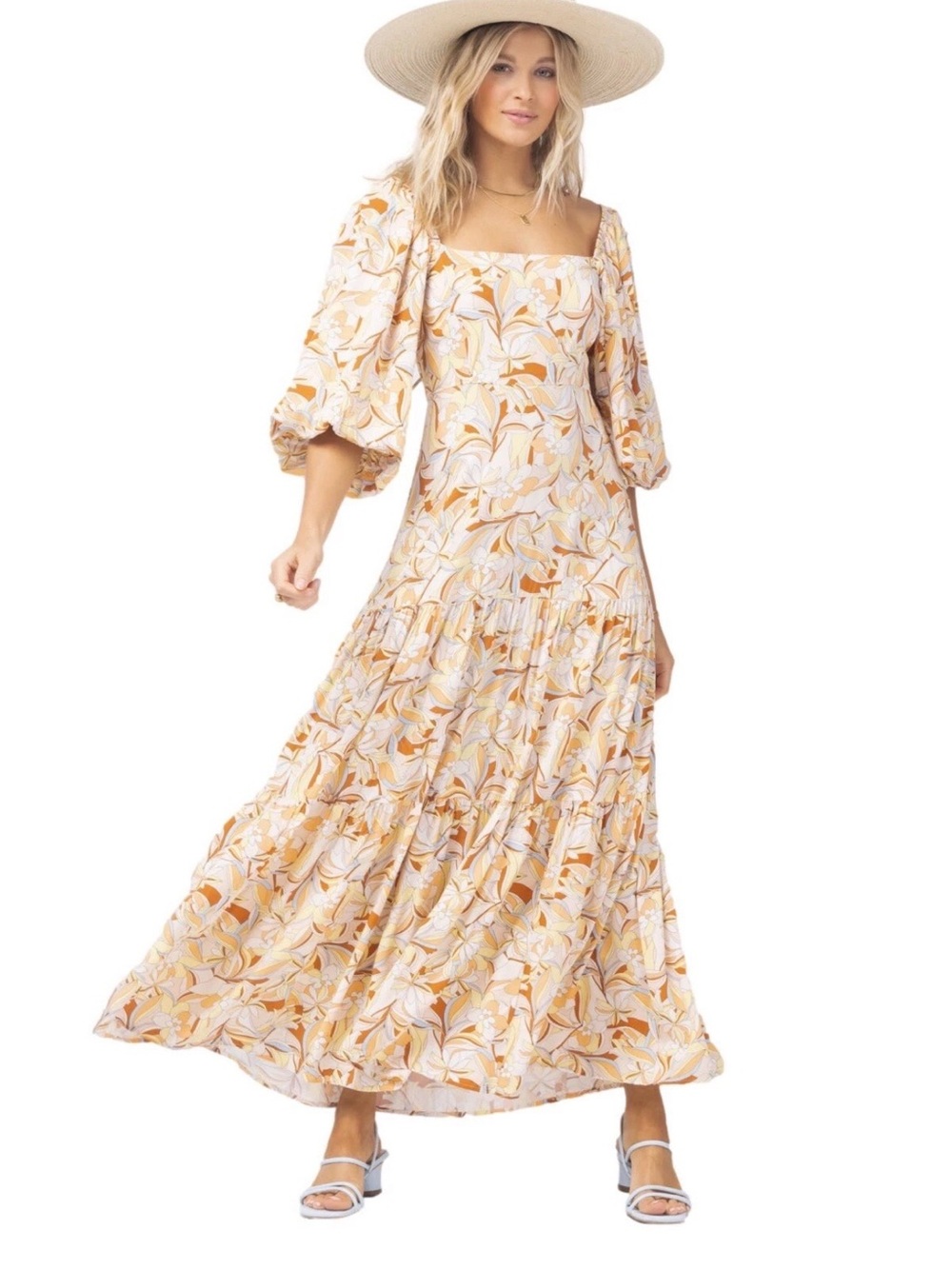 L*Space Bahia Dress NWT Scoop Back Soul Shine Floral Large